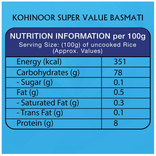 Kohinoor Basmati Rice - Authentic, Super Value, 1 kg and Get 20% Free